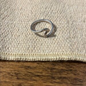 Elegant Silver Wave Ring